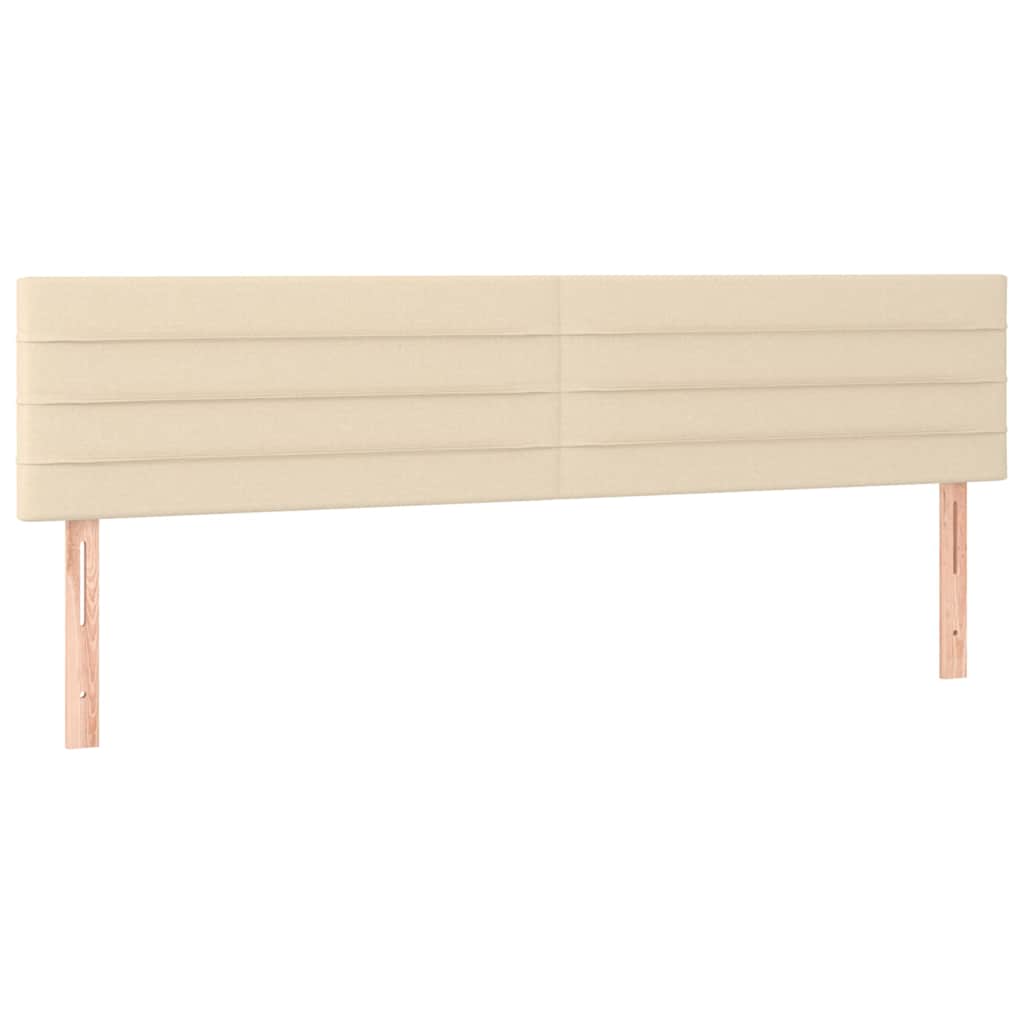 Giroletto a Molle con Materasso Crema 180x200 cm in Tessuto