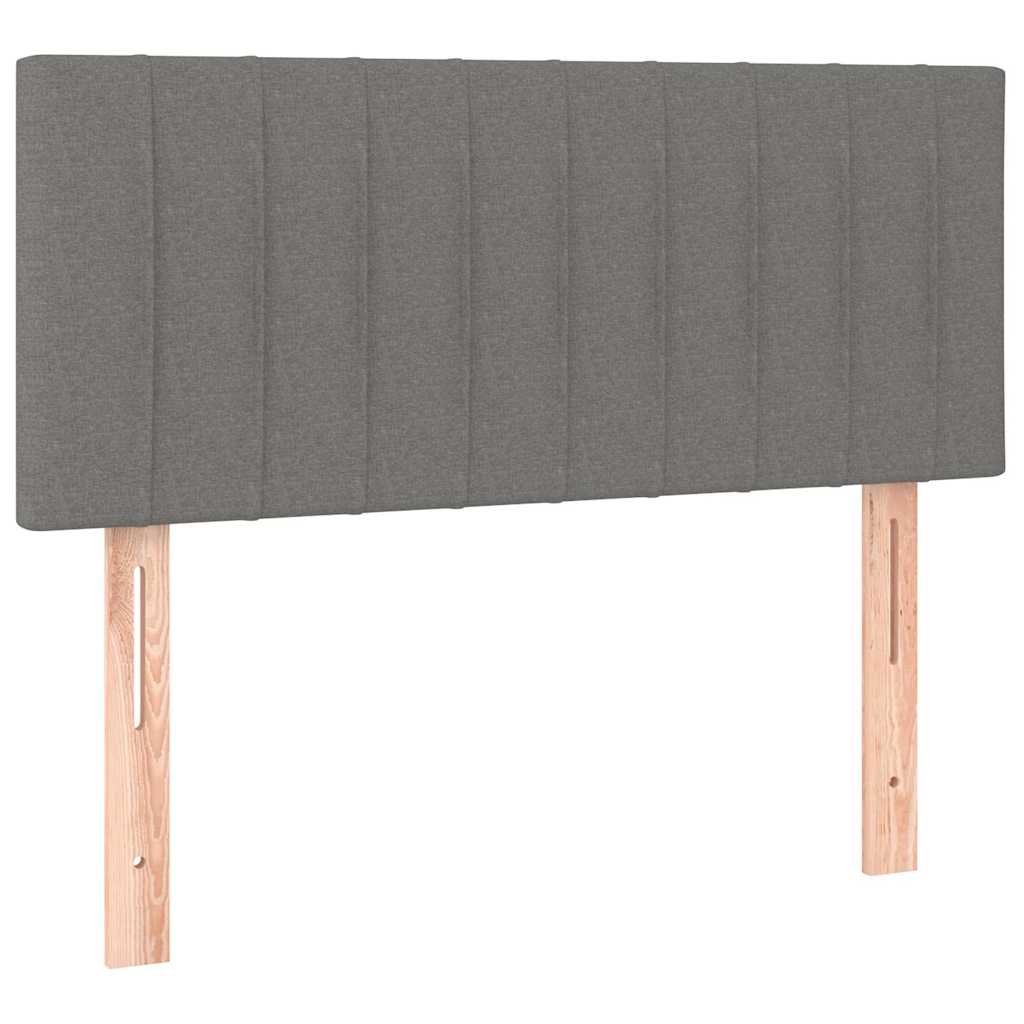 Giroletto a Molle con Materasso Grigio Scuro 80x200 cm Tessuto