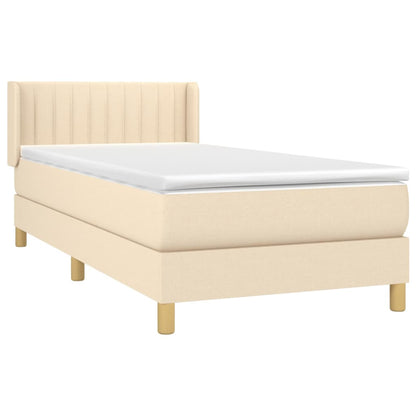 Giroletto a Molle con Materasso Crema 80x200 cm inTessuto | homemem39