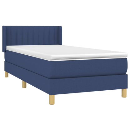 Giroletto a Molle con Materasso Blu 90x190 cm in Tessuto | homemem39