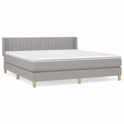 Giroletto a Molle con Materasso Grigio Chiaro180x200 cm Tessuto | homemem39