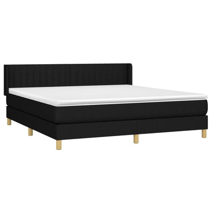 Giroletto a Molle con Materasso Nero 180x200 cm in Tessuto | homemem39