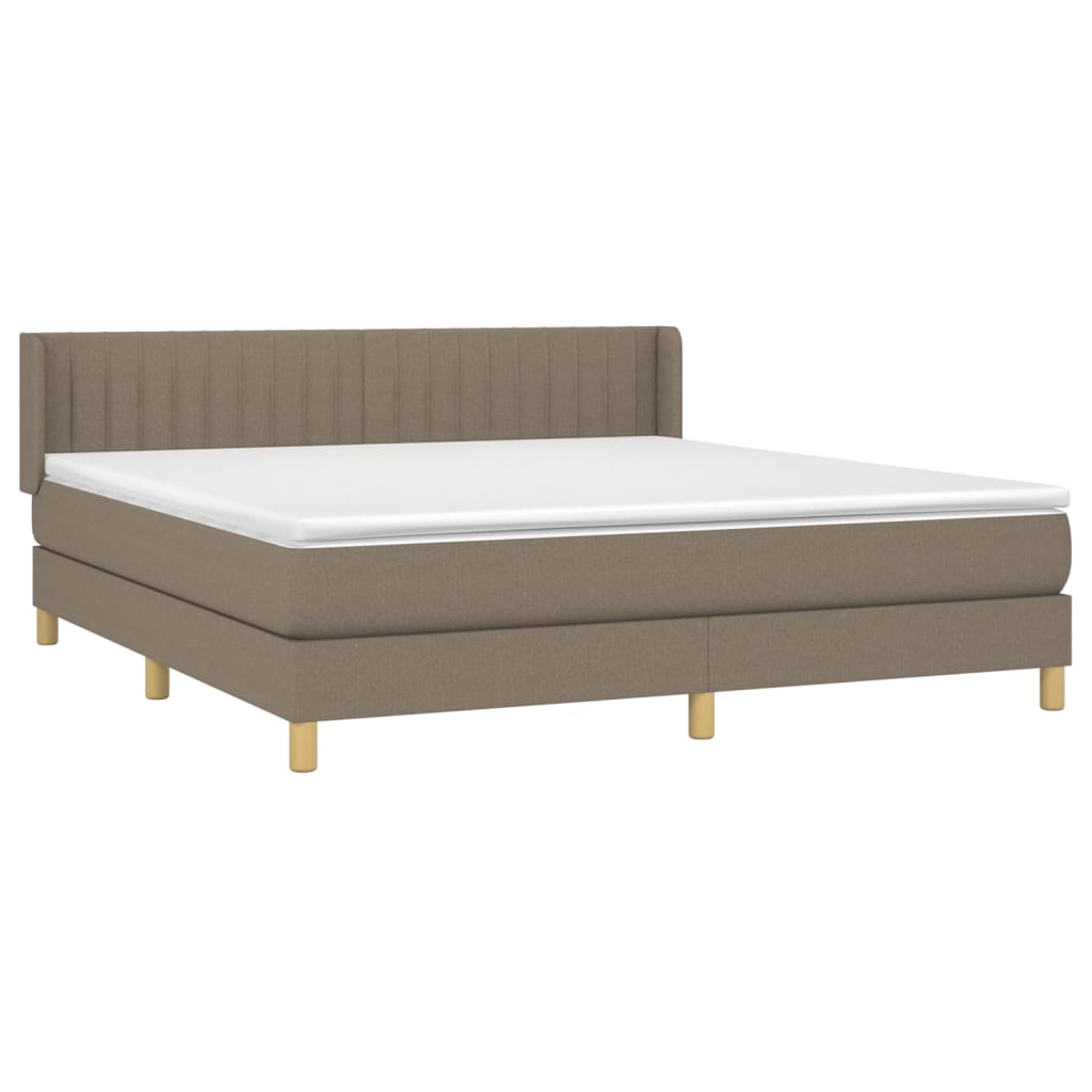 Giroletto a Molle con Materasso Tortora 180x200 cm in Tessuto | homemem39