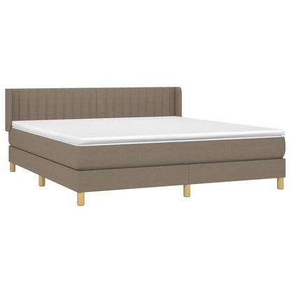 Giroletto a Molle con Materasso Tortora 180x200 cm in Tessuto | homemem39