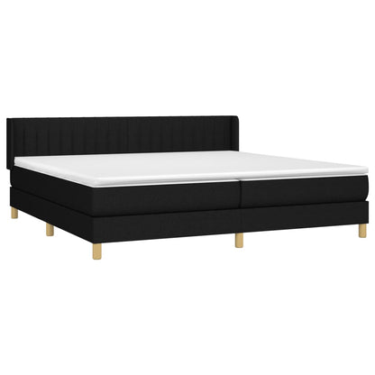 Giroletto a Molle con Materasso Nero 200x200 cm in Tessuto | homemem39