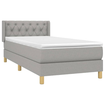 Giroletto a Molle con Materasso Grigio Chiaro 80x200 cm Tessuto | homemem39