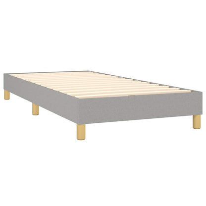Giroletto a Molle con Materasso Grigio Scuro 80x200 cm Tessuto