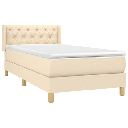 Giroletto a Molle con Materasso Crema 80x200 cm inTessuto | homemem39