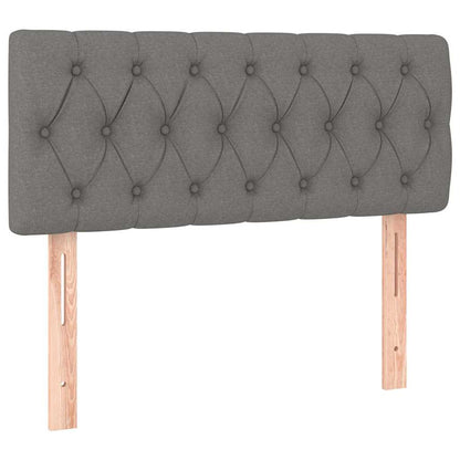 Giroletto a Molle con Materasso Grigio Scuro 90x190 cm Tessuto