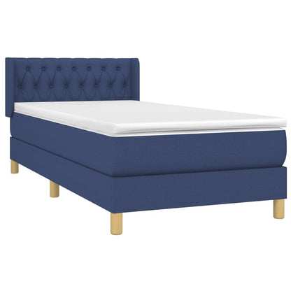 Giroletto a Molle con Materasso Blu 90x190 cm in Tessuto | homemem39