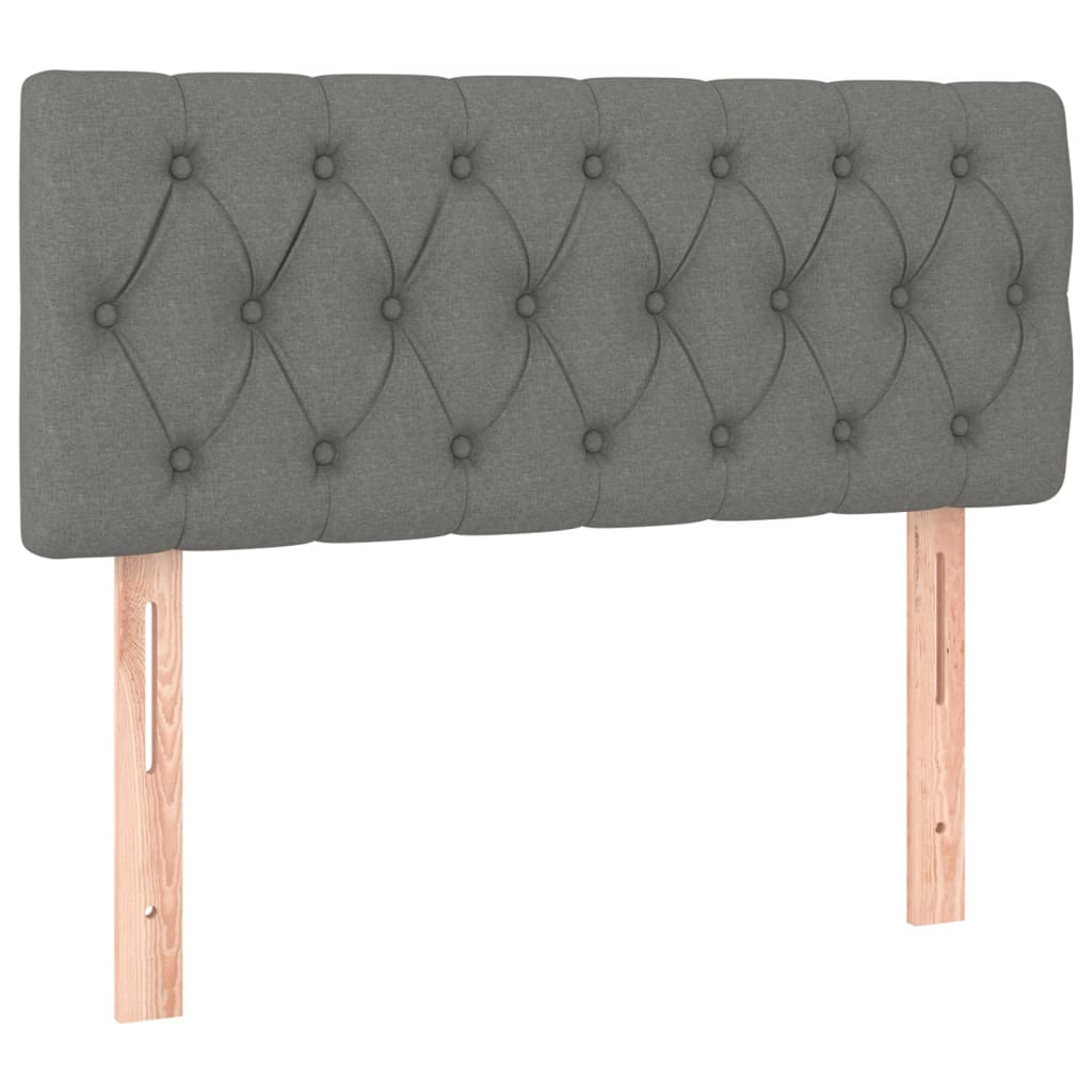 Giroletto a Molle con Materasso Grigio Scuro 90x200 cm Tessuto | homemem39