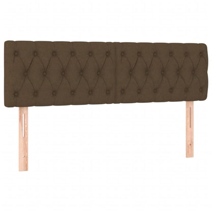Giroletto a Molle con Materasso Marrone Scuro 140x190cm Tessuto | homemem39