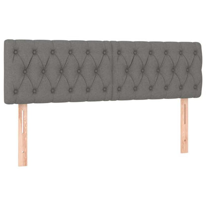 Giroletto a Molle con Materasso Grigio Scuro 140x200cm Tessuto