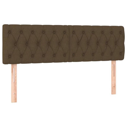 Giroletto a Molle con Materasso Marrone Scuro 160x200cm Tessuto