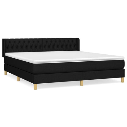 Giroletto a Molle con Materasso Nero 180x200 cm in Tessuto | homemem39