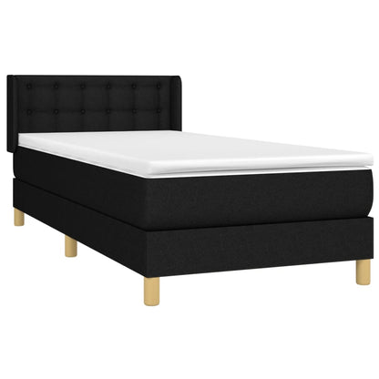 Giroletto a Molle con Materasso Nero 80x200 cm inTessuto | homemem39