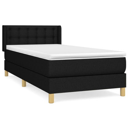 Giroletto a Molle con Materasso Nero 90x190 cm in Tessuto | homemem39