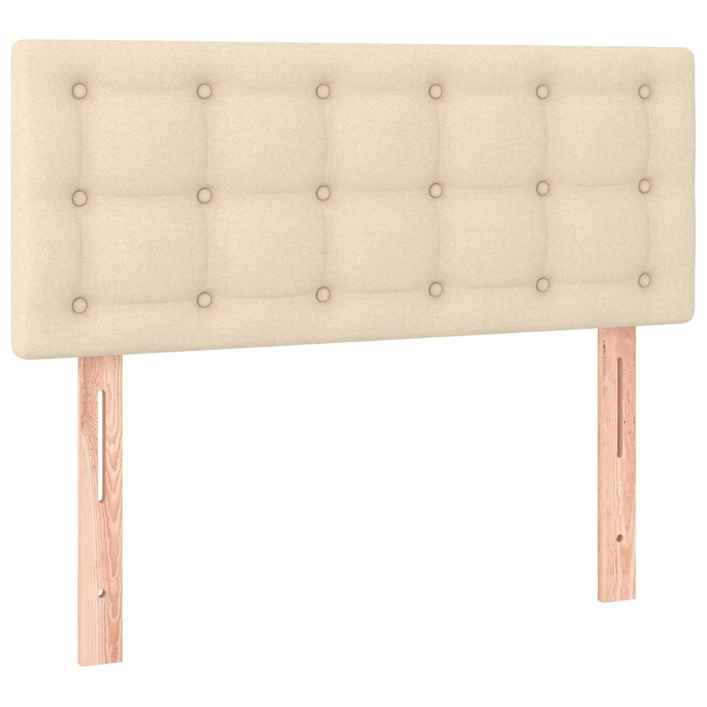 Giroletto a Molle con Materasso Crema 100x200 cm in Tessuto