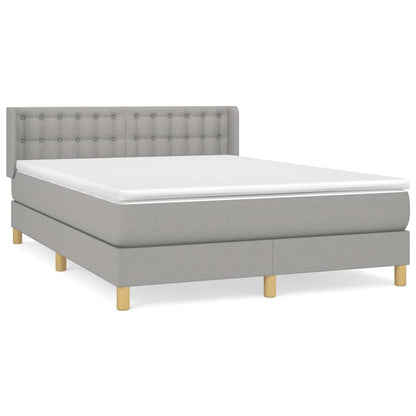 Giroletto a Molle con Materasso Grigio Chiaro 140x190cm Tessuto | homemem39