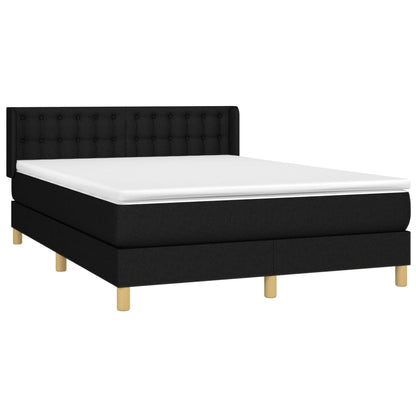 Giroletto a Molle con Materasso Nero 140x190 cm in Tessuto | homemem39