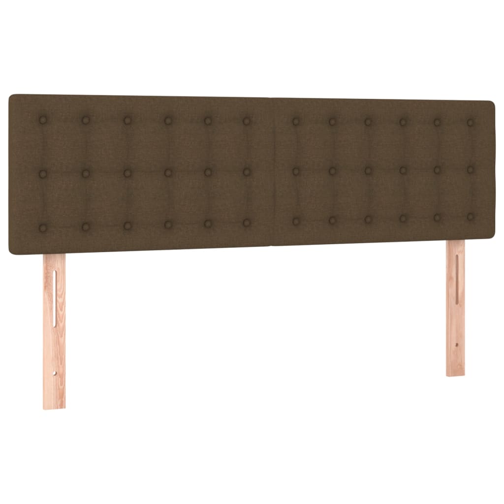 Giroletto a Molle con Materasso Marrone Scuro 140x190cm Tessuto | homemem39