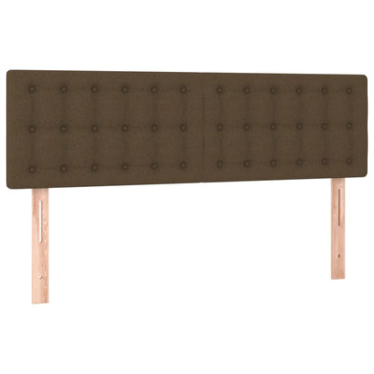 Giroletto a Molle con Materasso Marrone Scuro 140x190cm Tessuto | homemem39