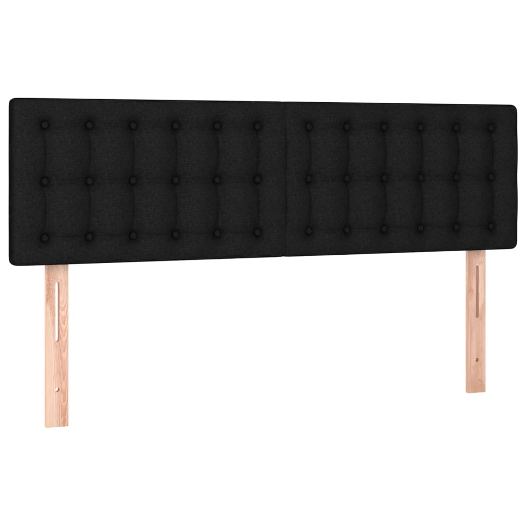 Giroletto a Molle con Materasso Nero 140x200 cm in Tessuto | homemem39
