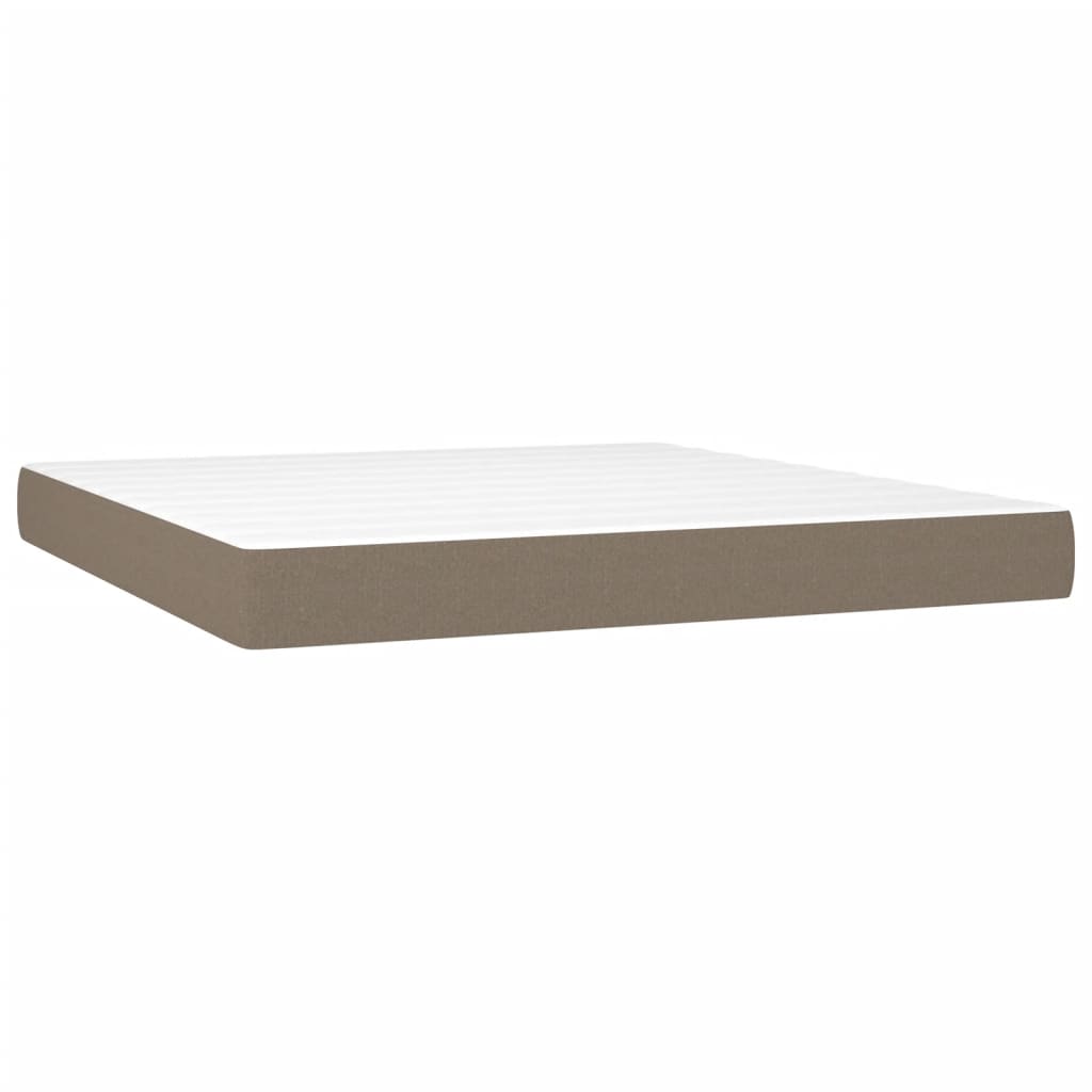 Giroletto a Molle con Materasso Tortora 160x200 cm in Tessuto | homemem39