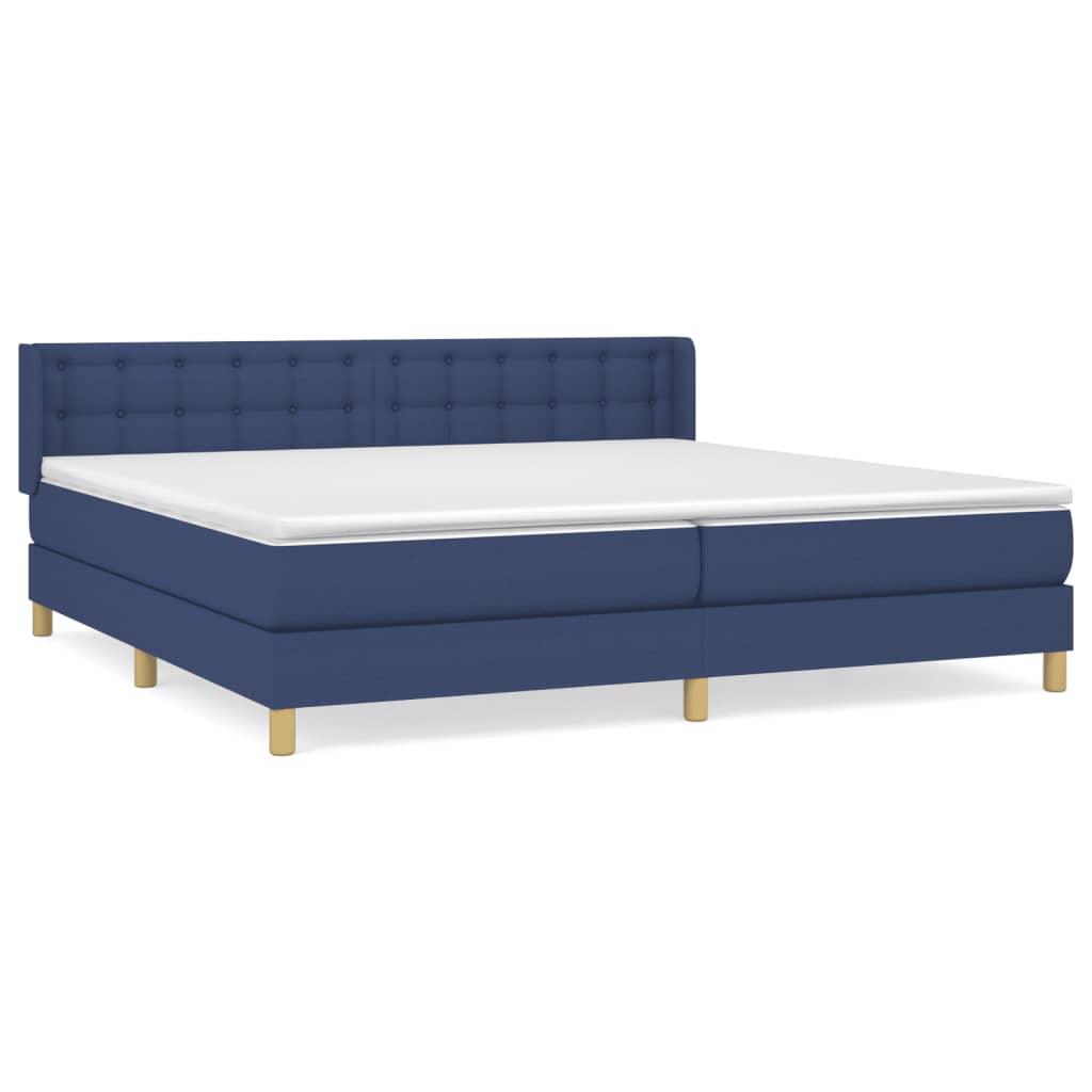 Giroletto a Molle con Materasso Blu 160x200 cm in Tessuto | homemem39