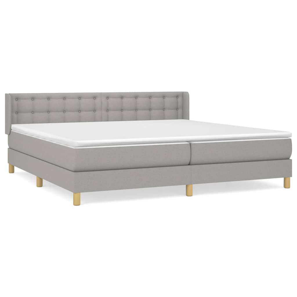 Giroletto a Molle con Materasso Grigio Chiaro180x200 cm Tessuto | homemem39