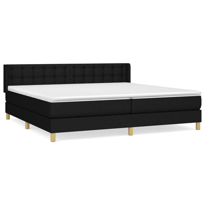 Giroletto a Molle con Materasso Nero 180x200 cm in Tessuto | homemem39