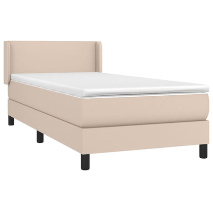 Giroletto a Molle con Materasso Cappuccino 80x200 cm Similpelle
