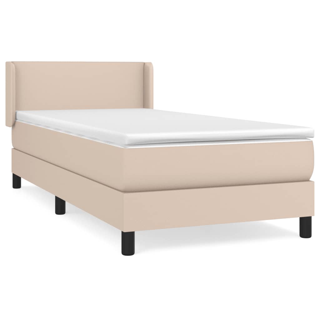 Giroletto a Molle con Materasso Cappuccino 90x190 cm Similpelle