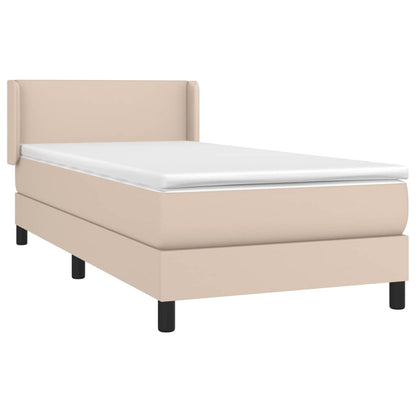 Giroletto a Molle con Materasso Cappuccino 90x190 cm Similpelle