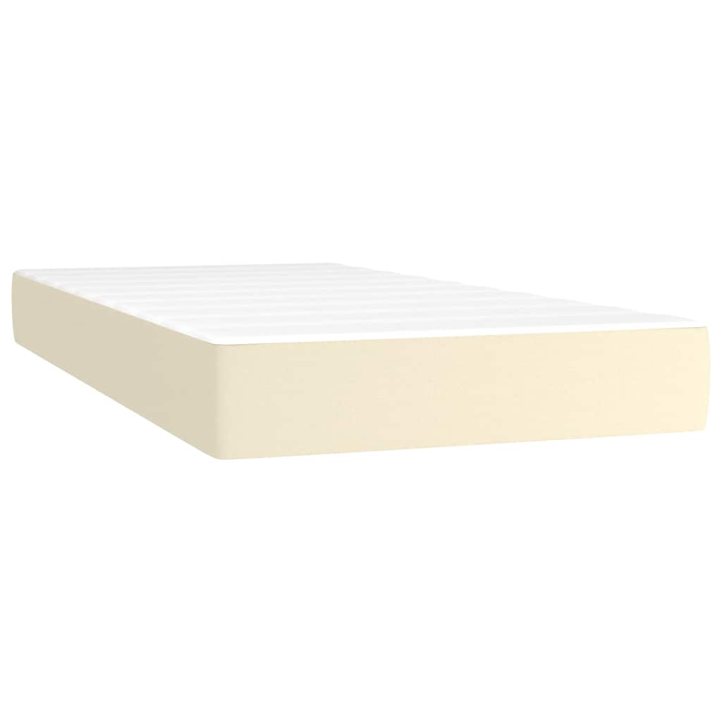 Giroletto a Molle con Materasso Crema 100x200 cm in Similpelle
