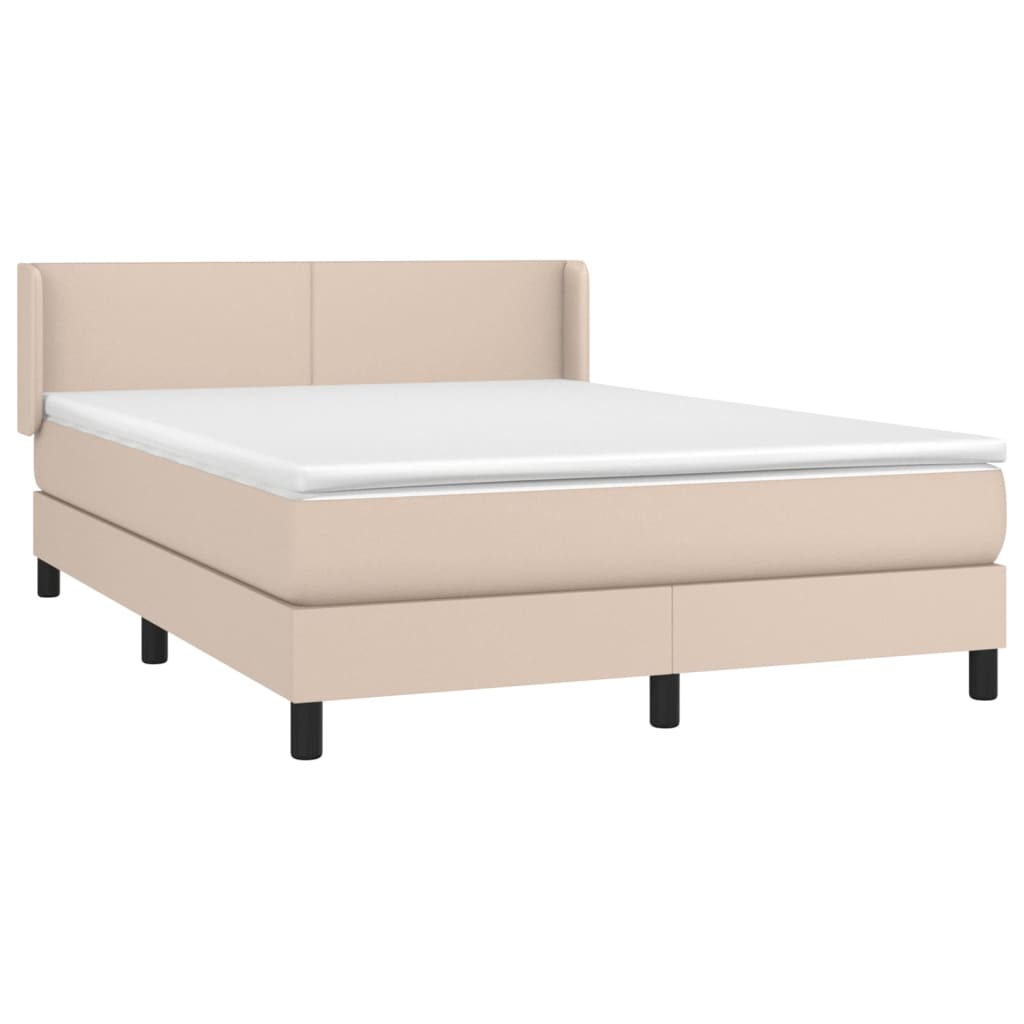 Giroletto a Molle con Materasso Cappuccino 140x190cm Similpelle | homemem39