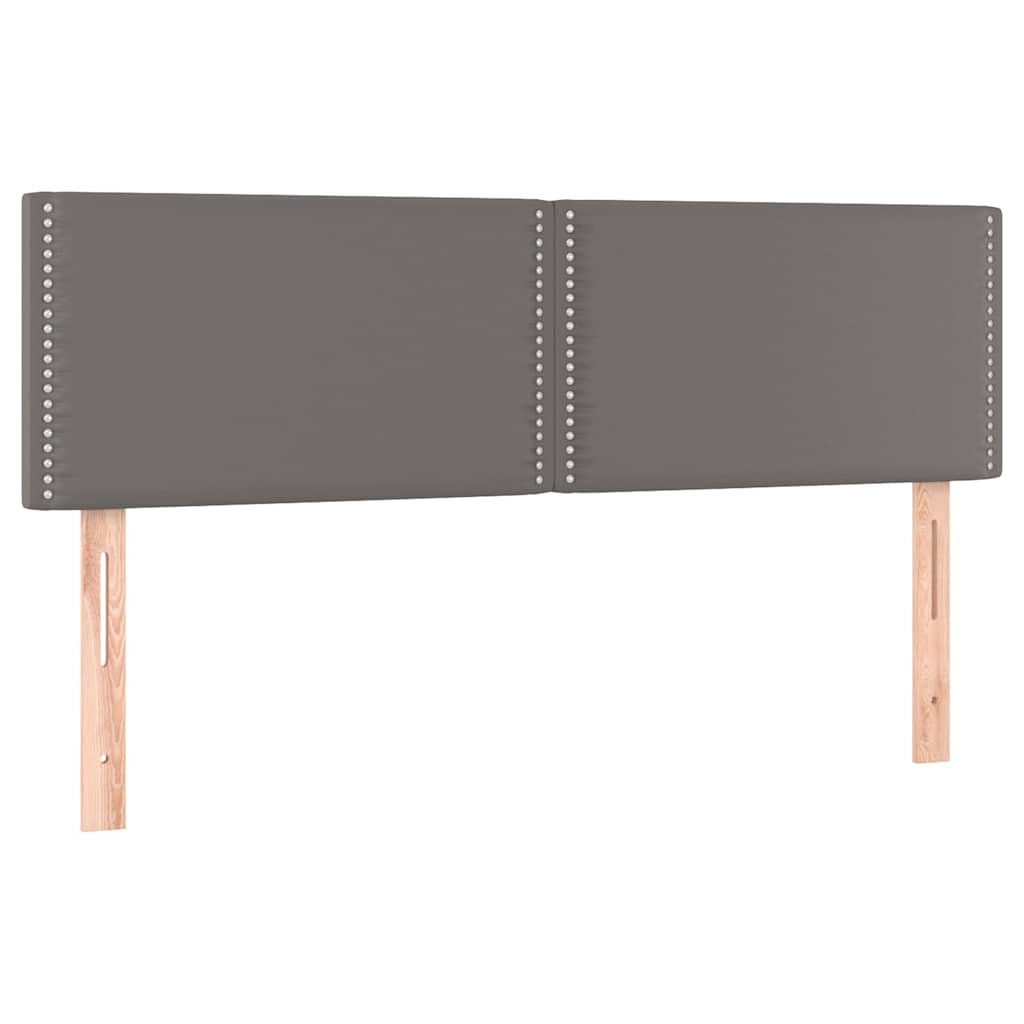Giroletto a Molle con Materasso Grigio 140x190 cm in Similpelle