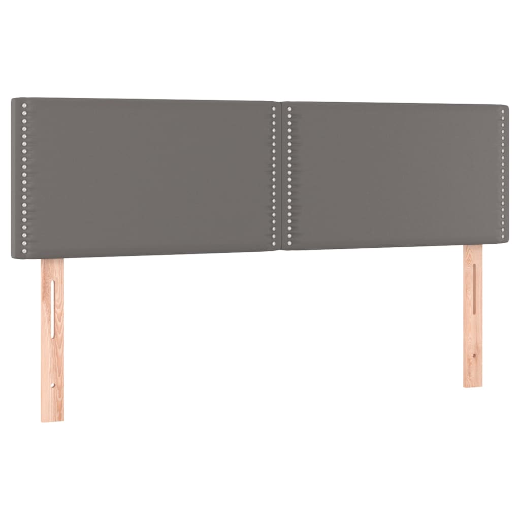 Giroletto a Molle con Materasso Grigio 140x200 cm in Similpelle | homemem39