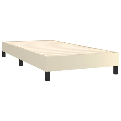 Giroletto a Molle con Materasso Crema 90x200 cm in Similpelle