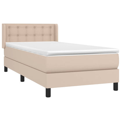 Giroletto a Molle con Materasso Cappuccino 100x200cm Similpelle | homemem39
