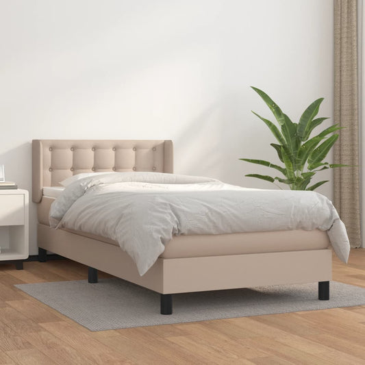 Giroletto a Molle con Materasso Cappuccino 100x200cm Similpelle | homemem39
