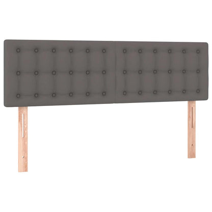 Giroletto a Molle con Materasso Grigio 140x200 cm in Similpelle