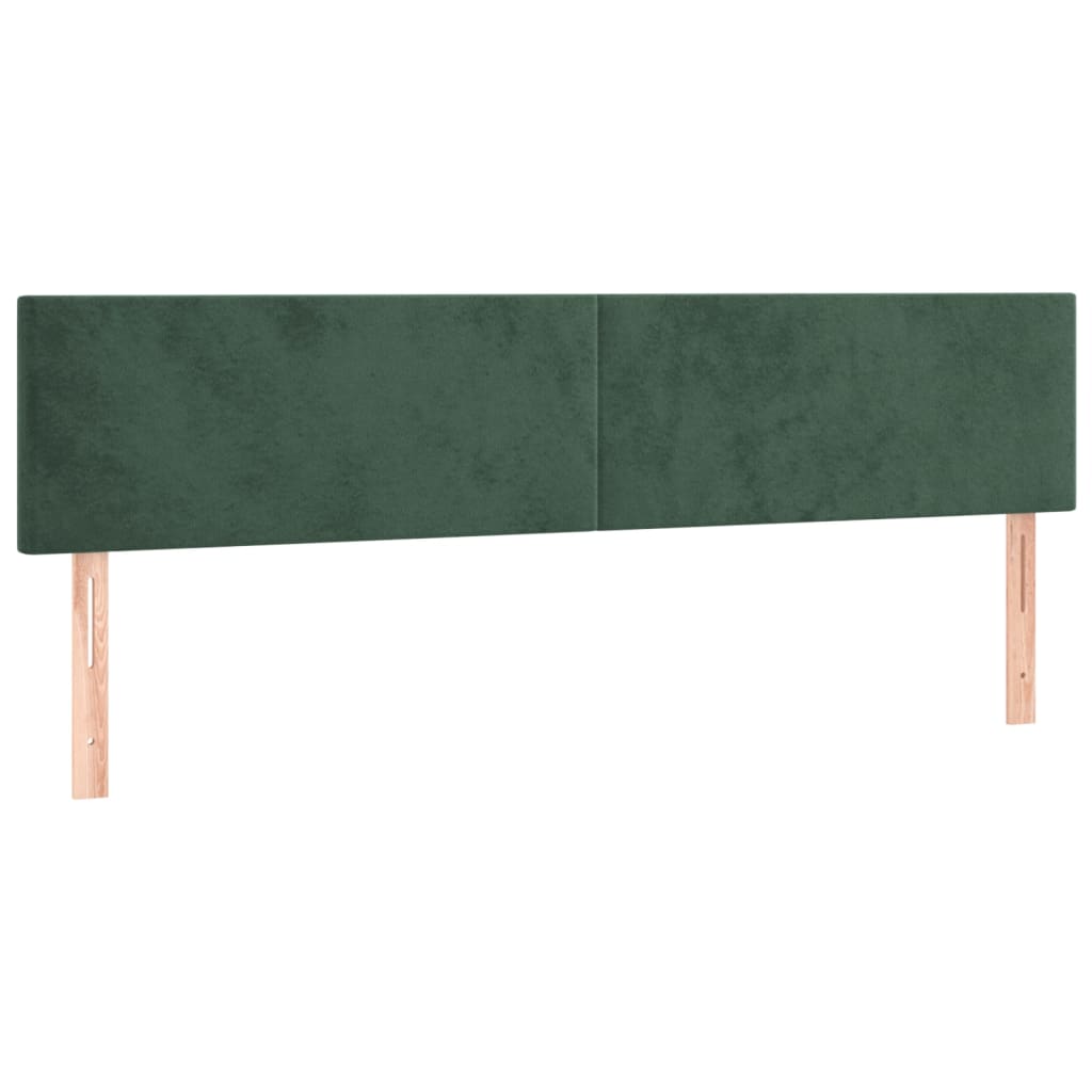 Giroletto a Molle con Materasso Verde Scuro 160x200 cm Velluto