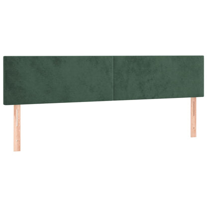 Giroletto a Molle con Materasso Verde Scuro 160x200 cm Velluto