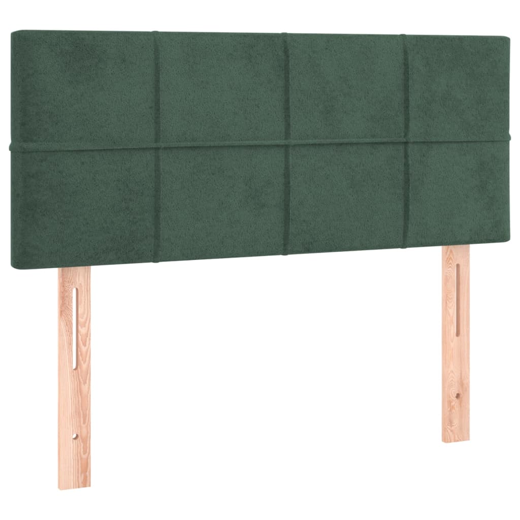 Giroletto a Molle con Materasso Verde Scuro 100x200 cm Velluto