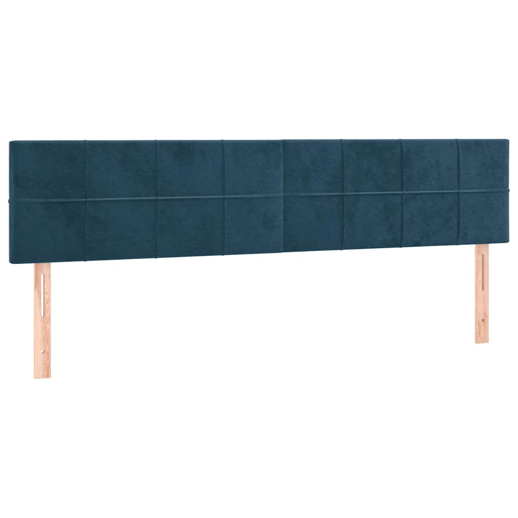 Giroletto a Molle con Materasso Blu Scuro 180x200 cm in Velluto