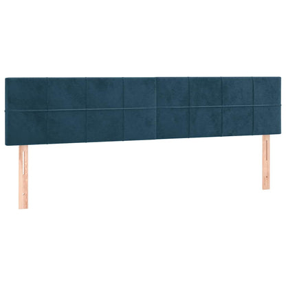 Giroletto a Molle con Materasso Blu Scuro 180x200 cm in Velluto