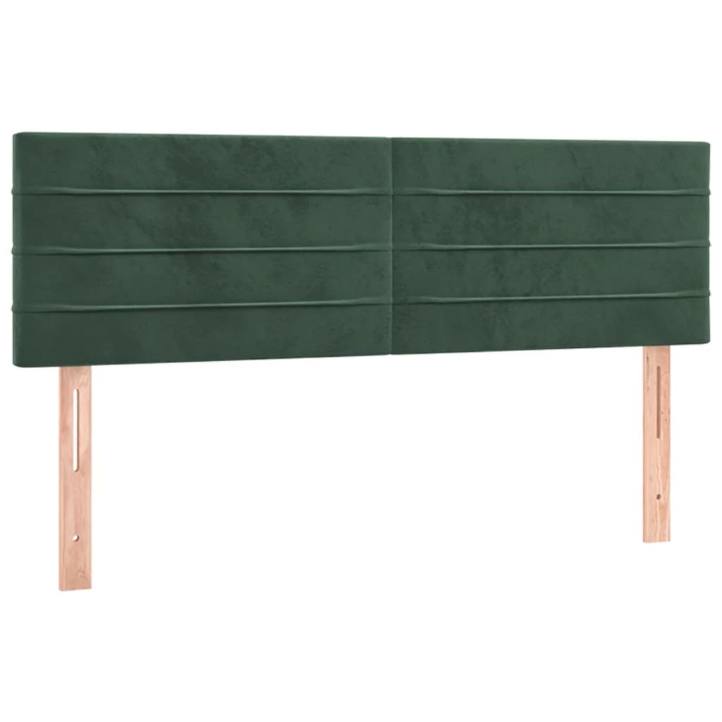 Giroletto a Molle con Materasso Verde Scuro 140x200 cm Velluto