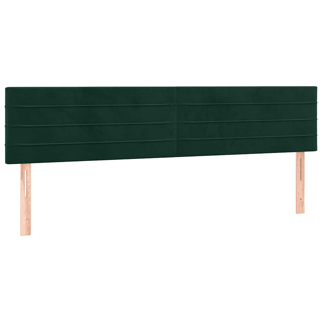 Giroletto a Molle con Materasso Verde Scuro 160x200 cm Velluto