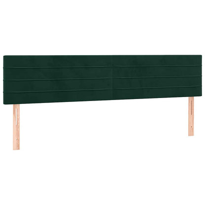 Giroletto a Molle con Materasso Verde Scuro 180x200 cm Velluto